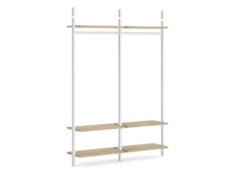 CLOS-IT D-200 Regalsystem | 168x277x40 cm | eiche/weiß