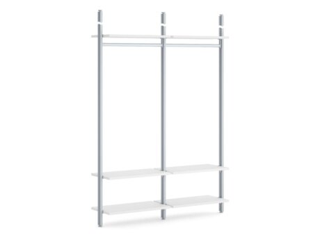 CLOS-IT D-200 Regalsystem | 168x277x40 cm (LxHxT) | weiß/silber