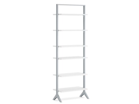CLOS-IT S-101 Regalsystem | 86x228x40 cm | weiß/silber