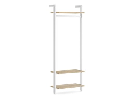 CLOS-IT W-100 Regalsystem | 86x228x44 cm | eiche/weiß