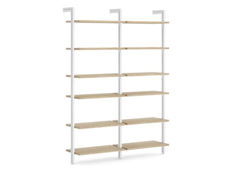 CLOS-IT W-201 Regalsystem | 168x228x44 cm | eiche/weiß