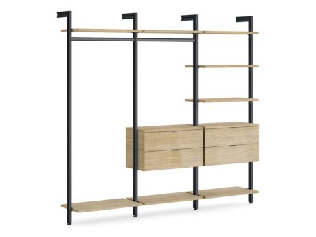 CLOS-IT W-305 Open Wardrobe System | Decor oak
