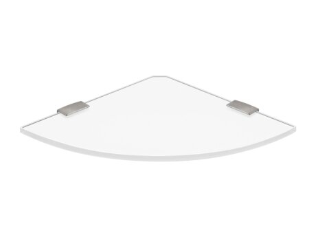 CORNER+FLAC Eckregale Glas | Dekor weiß