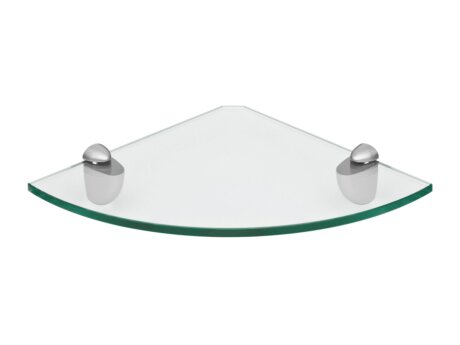 CORNER+JAM Eckregal Glas | 30x30 cm | klar/silber