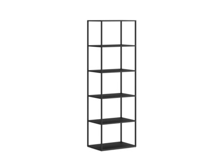 LIUM L-1x5 Shelving Unit | 57x174x36 cm | ash black/black