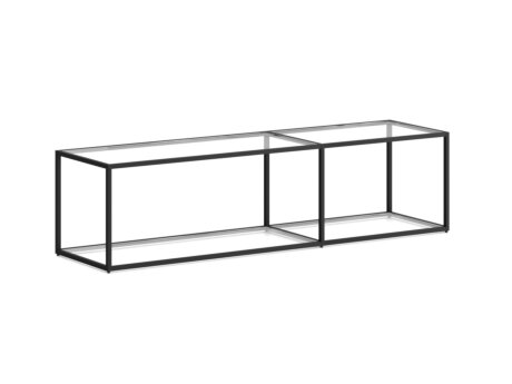 LIUM MIX-2x1 Regalsystem | 145x37x36 cm | klar/schwarz