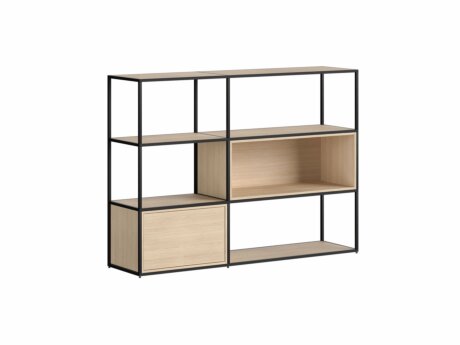 LIUM MIX-2x3-P Shelving Unit | 145x105x36 cm | Decor oak