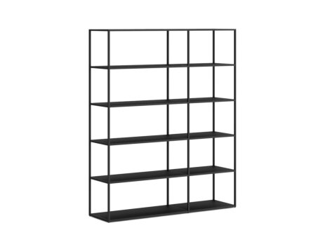 LIUM MIX-2x5 Shelving Unit | 145x174x36 cm | ash black/black
