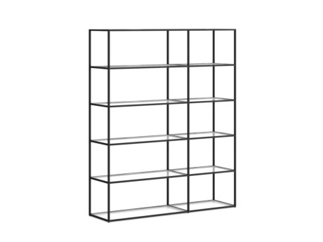 LIUM MIX-2x5 Shelving Unit | 145x174x36 cm | clear/black