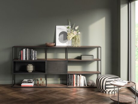 LIUM MIX-3x3-P Living Room Shelf | 232x105x36 cm | Theme Living Room