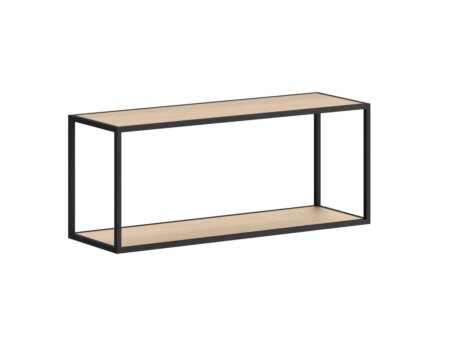 LIUM XL-1x1 Hängeregalsystem | 89x37x27 cm | eiche/schwarz
