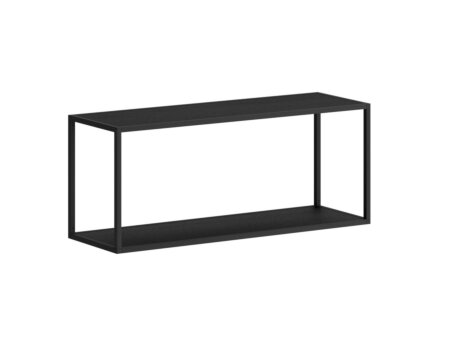LIUM XL-1x1 Hängeregalsystem | 89x37x27 cm | esche schwarz/schwarz