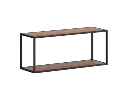 LIUM XL-1x1 Hängeregalsystem | 89x37x27 cm | nussbaum/schwarz