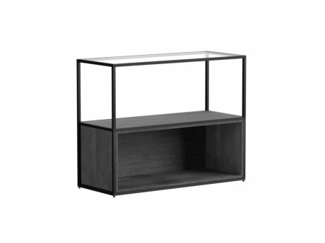 LIUM XL-1x2-P Bathroom Shelf | 89x71x36 cm | clear/black