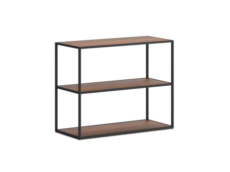 LIUM XL-1x2 Regalsystem | 89x71x36 cm | nussbaum/schwarz