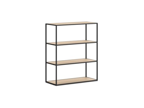 LIUM XL-1x3 Shelving Unit | 89x105x36 cm | oak/black