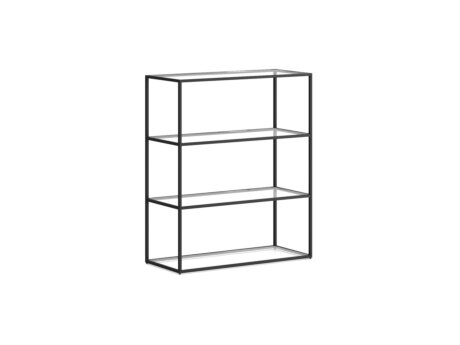 LIUM XL-1x3 Shelving Unit | 89x105x36 cm | clear/black
