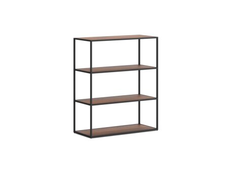 LIUM XL-1x3 Regalsystem | 89x105x36 cm | nussbaum/schwarz