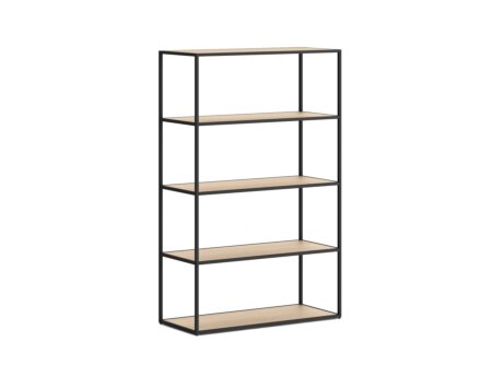 LIUM XL-1x4 Shelving Unit | 89x140x36 cm | oak/black