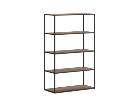 LIUM XL-1x4 Regalsystem | 89x140x36 cm | nussbaum/schwarz