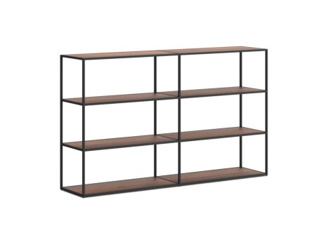 LIUM XL-2x3 Regalsystem | 177x105x36 cm | nussbaum/schwarz