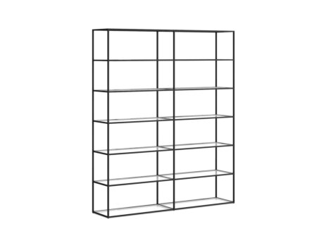 LIUM XL-2x6 Shelving Unit | 177x208x36 cm | clear/black