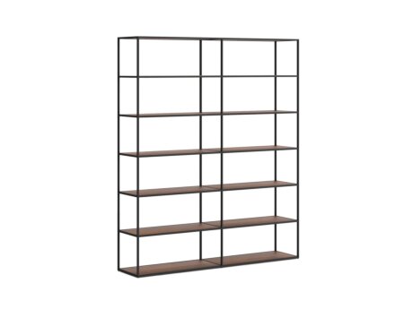 LIUM XL-2x6 Shelving Unit | 177x208x36 cm | walnut/black
