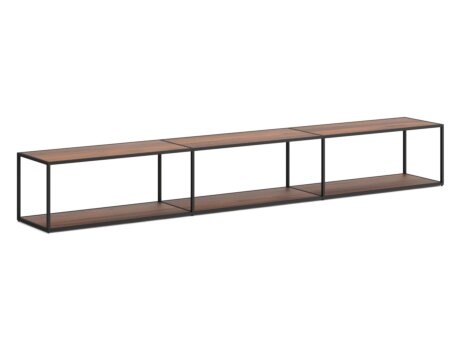 LIUM XL-3x1 Shelving Unit | 264x37x36 cm | walnut/black