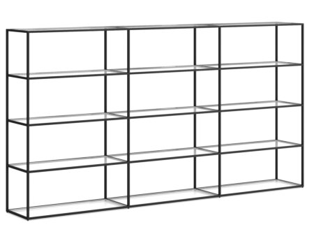 LIUM XL-3x4 Shelving Unit | 264x140x36 cm | clear/black