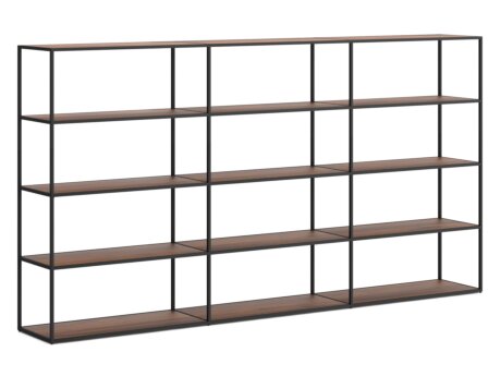 LIUM XL-3x4 Shelving Unit | 264x140x36 cm | walnut/black