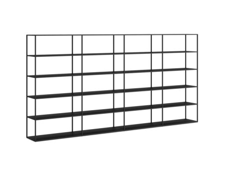 LIUM XL-4x5 Shelving Unit | 352x174x36 cm | ash black/black