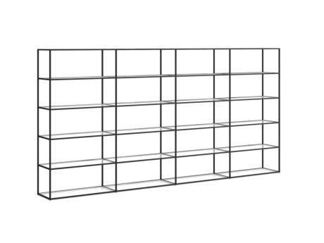 LIUM XL-4x5 Shelving Unit | 352x174x36 cm | clear/black