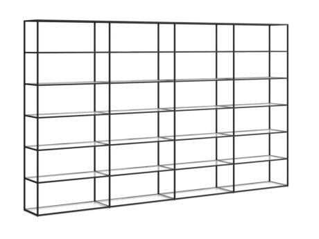 LIUM XL-4x6 Shelving Unit | 352x208x36 cm | clear/black