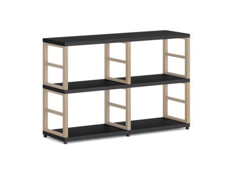 MAXX 2x2 Regalsystem | 117x76x33 cm | schwarz/esche