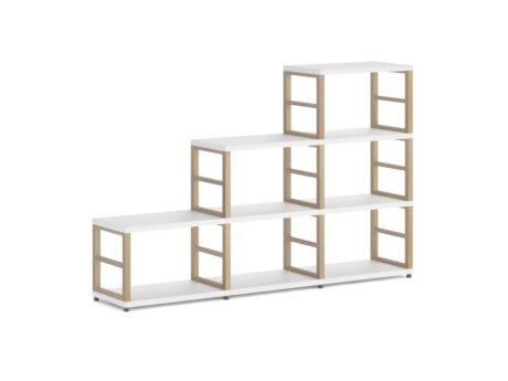 MAXX 3x3 Stepped Shelf | 174x112x33 cm | white/ash