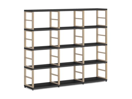 MAXX 3x4 Shelving Unit | 174x147x33 cm | black/ash