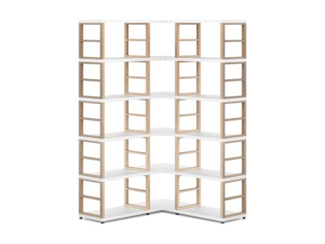 MAXX 3x5 Corner Shelf | 109/109x183x33 cm | Decor ash