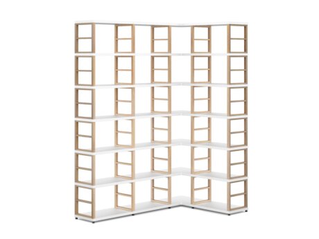 MAXX 4x6 Corner Shelf | 166/109x218x33 cm | Decor ash