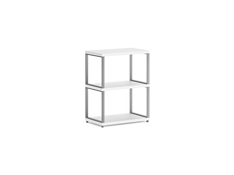 MAXX M-1x2 Regalsystem | 60x76x33 cm (LxHxT) | weiß/stone (grau)