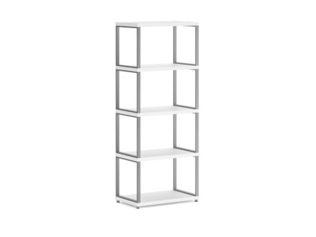 MAXX M-1x4 Shelving Unit | 60x147x33 cm | white/stone (grey)