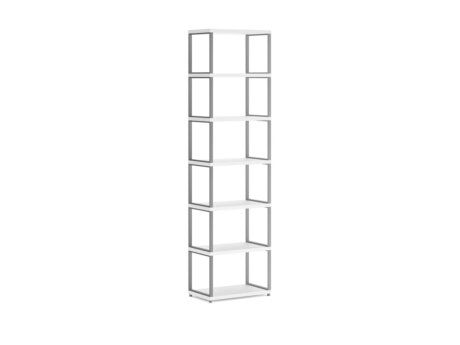 MAXX M-1x6 Shelving Unit | 60x218x33 cm | white/stone (grey)