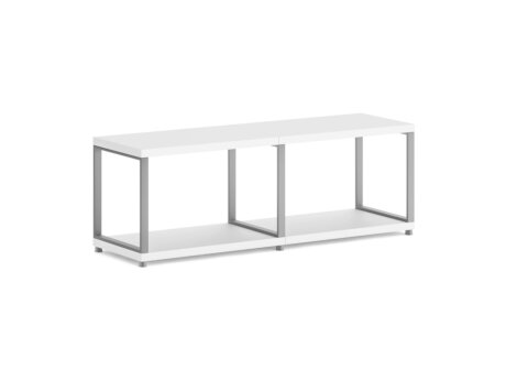 MAXX M-2x1 Regalsystem | 117x40x33 cm | weiß/stone (grau)