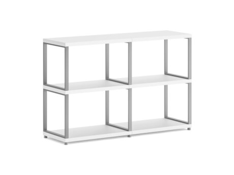 MAXX M-2x2 Regalsystem | 117x76x33 cm | weiß/stone (grau)