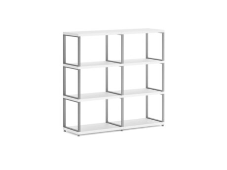 MAXX M-2x3 Shelving Unit | 117x112x33 cm | white/stone (grey)