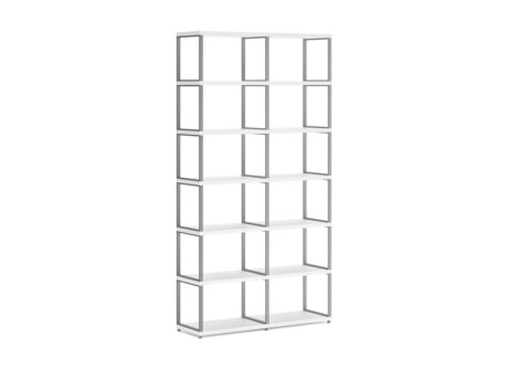 MAXX M-2x6 Shelving Unit | 117x218x33 cm | white/stone (grey)