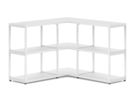 MAXX M-3x2 Corner Shelf | 109/109x76x33 cm | Decor white