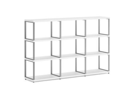 MAXX M-3x3 Shelving Unit | 174x112x33 cm | white/stone (grey)