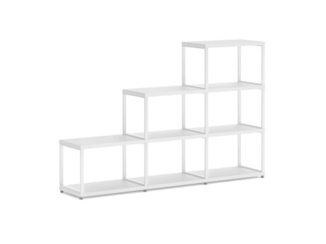 MAXX M-3x3 Stepped Shelves | 174x112x33 cm | Decor white