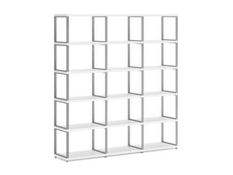 MAXX M-3x5 Shelving Unit | 174x183x33 cm | white/stone (grey)