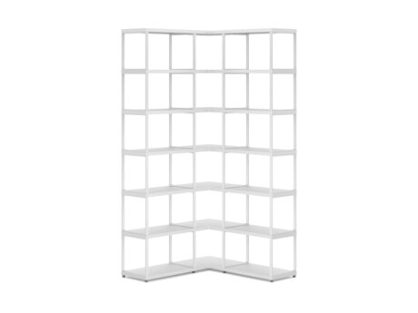 MAXX M-3x6 Corner Shelf | 109/109x218x33 cm | Decor white